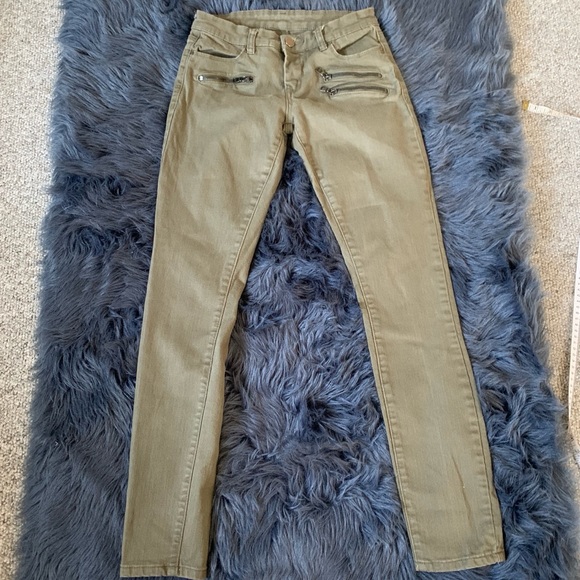 Blank NYC Denim - Olive Green Skinny Jeans